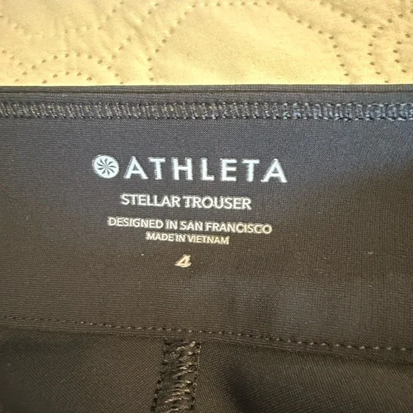 ✨ Athleta Stellar Trouser – Size 4 (Black) ✨ - Picture 4 of 10